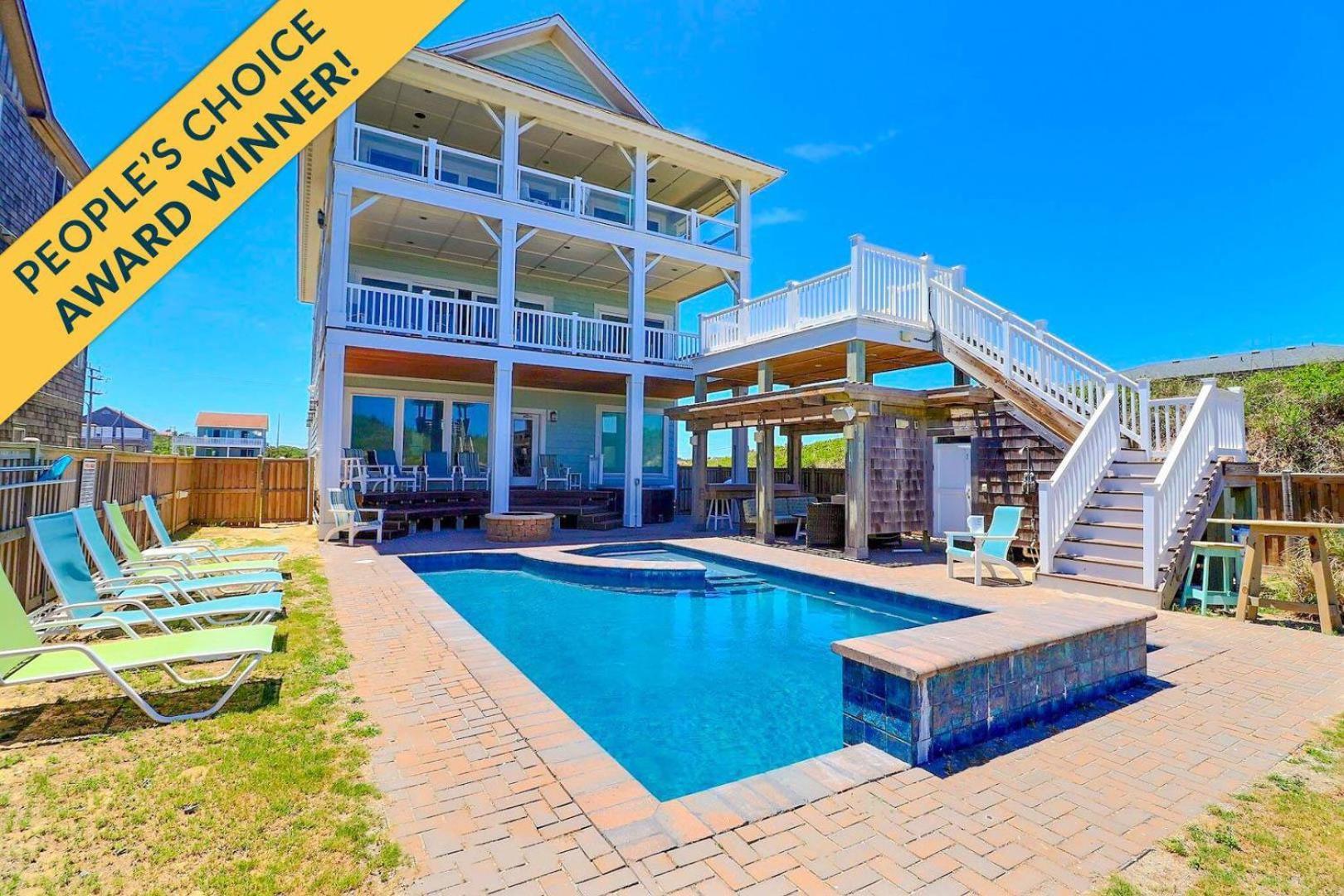 6007 Happy Sol Oceanfront Heatable Pool Villa นากส์เฮด ภายนอก รูปภาพ